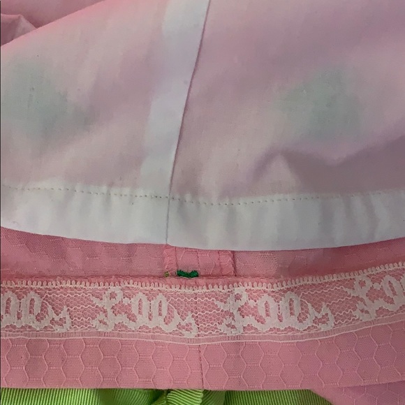 Lilly Pulitzer Pink High Neck Dress Green Bees - Picture 16 of 16